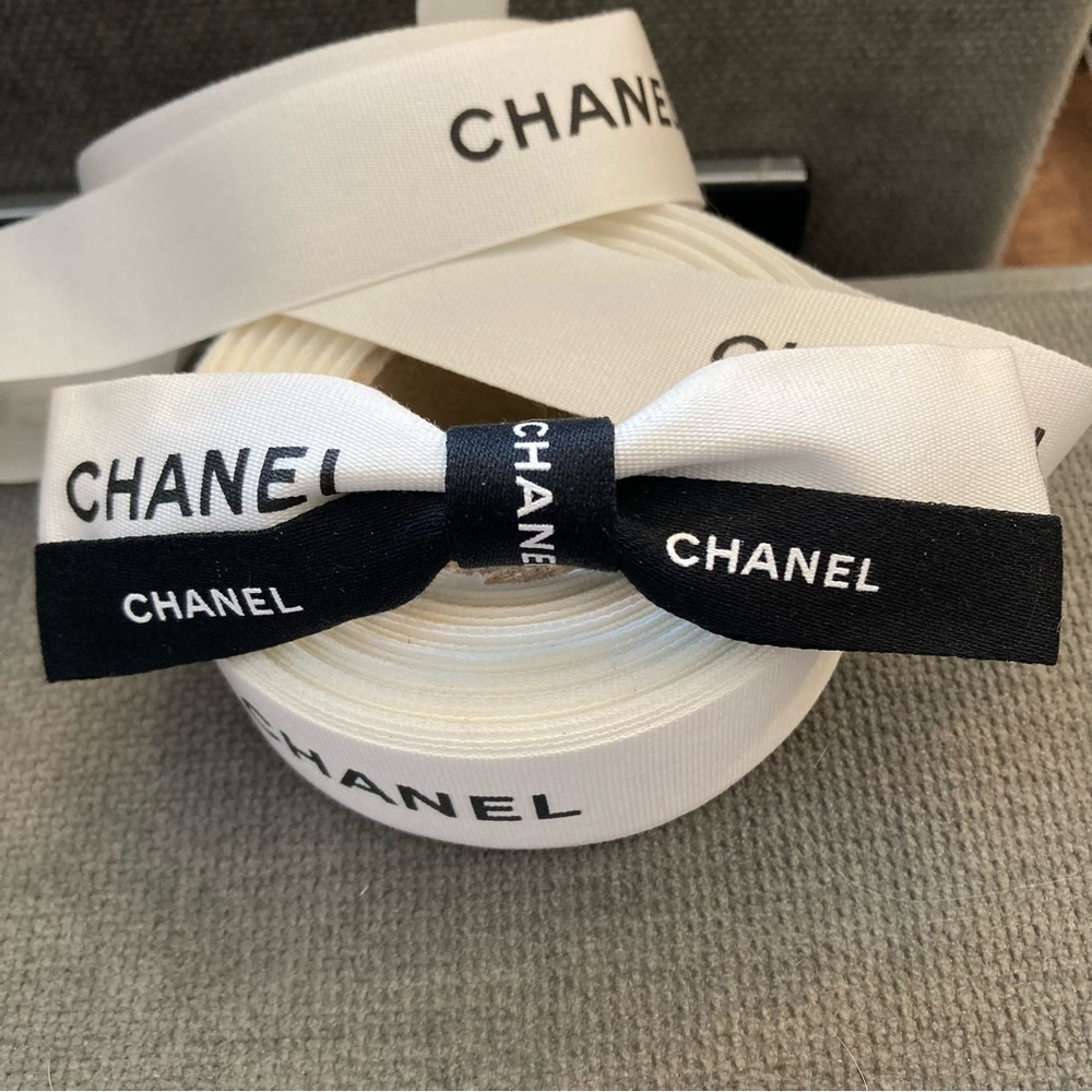 Authentic Chanel Gift Wrapping Ribbon on Barrette